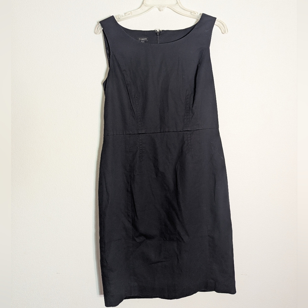 Talbots Womens Dress LBD Black Classic Timeless Stretch Sleeveless Scoop Neck 10